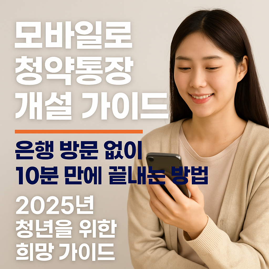 모바일로 청약통장 개설 가이드