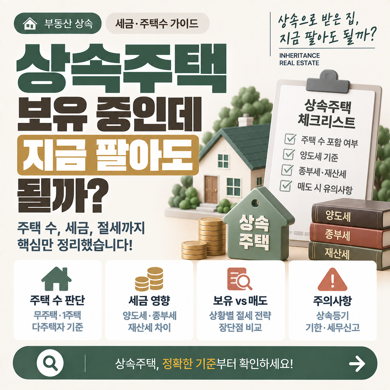 상속주택 주택 수 판단 기준 안내 이미지