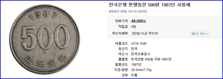 1987년 500원
