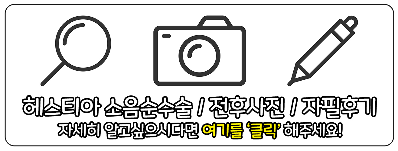 헤스티아 소음순수술 전후사진 자필후기 홈페이지