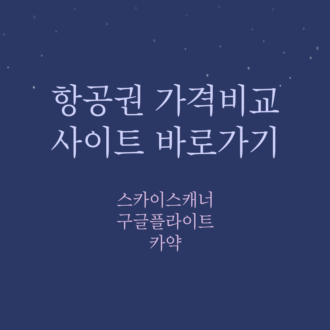 항공권 가격 비교 사이트