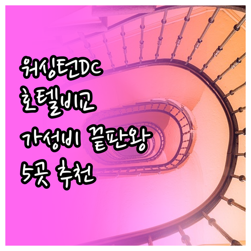 워싱턴 DC 호텔 5곳 비교분석 가성
