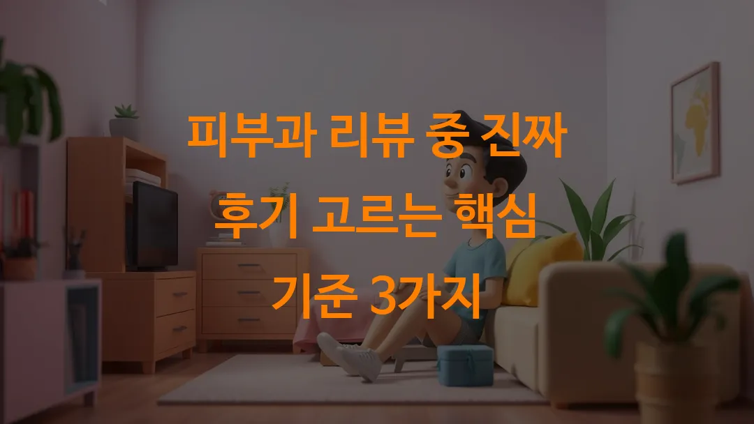 피부과 리뷰 중 진짜 후기 고르는 핵심 기준 3가지