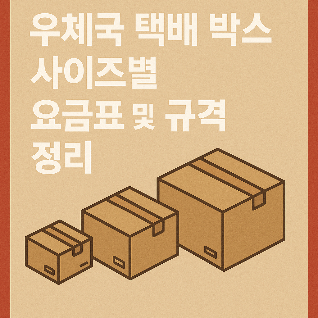 우체국 택배 박스 크기별 요금표와 규격 정리(2025)