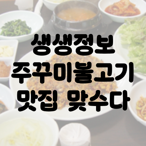 생생정보 주꾸미불고기 맛집 맞수다