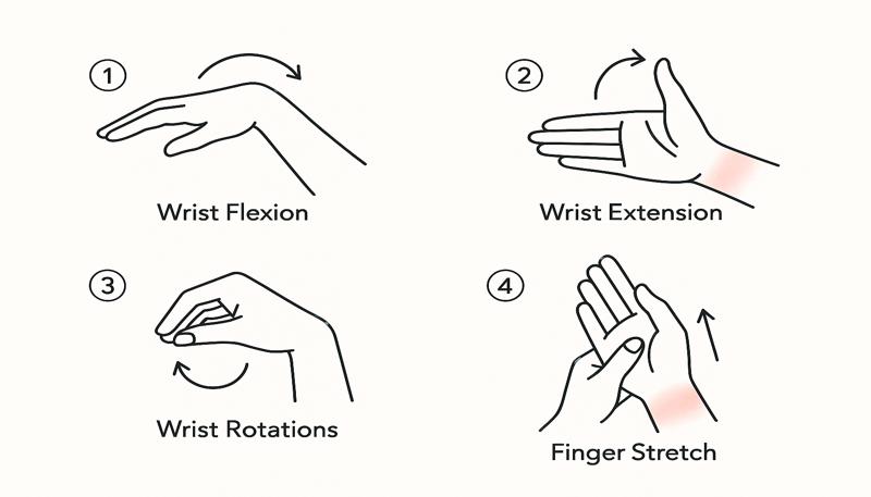 손목의 뻐근한 통증, 지금 바로 해야 할 스트레칭 4가지