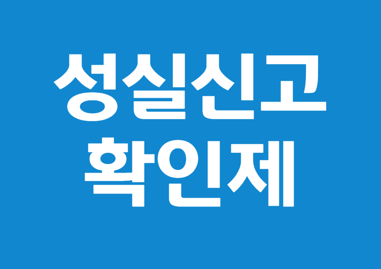 성실신고확인서 제출 대상자의 기준과 중점 확인 사항 및 혜택
