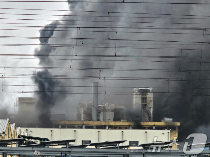 광주 금호타이어 공장 화재 사진