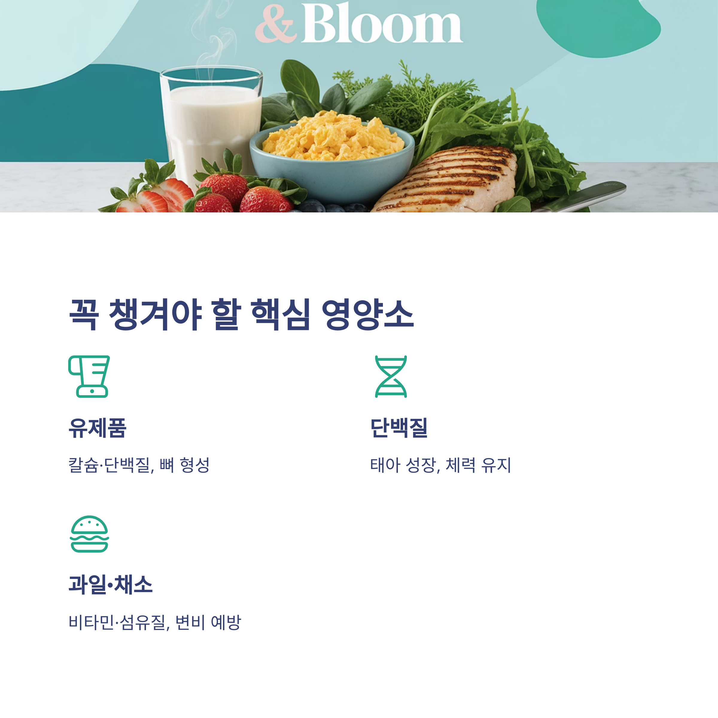 임신 중 식사량 – 꼭 필요한 주요 영양소