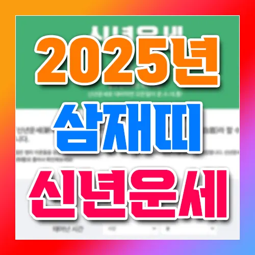 2025년 삼재띠 신년운세