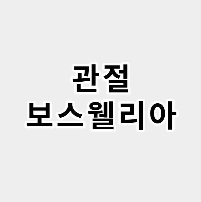 관절보스웰리아