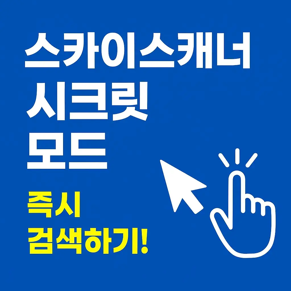 스카이스캐너 시크릿 모드