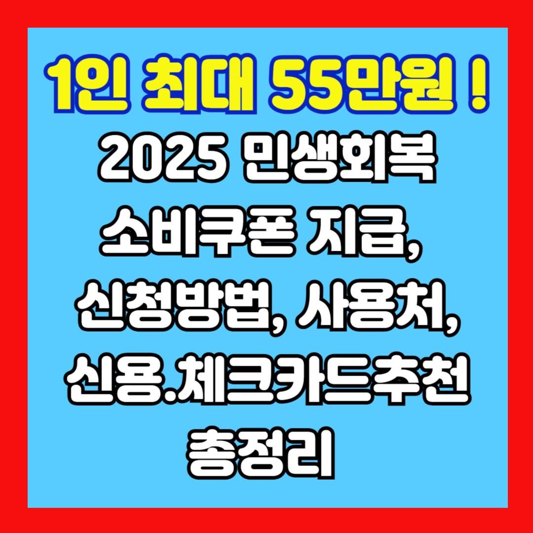 민생회복 소비쿠폰 카드사별
