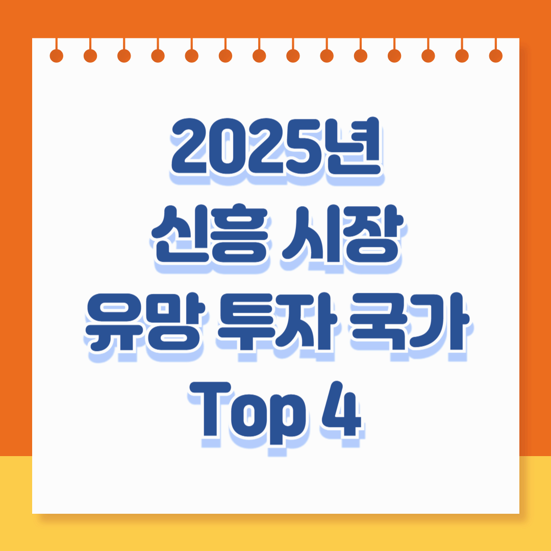 2025년 신흥 시장 유망 주식 투자 국가 TOP 4 (경제 성장률 분석)