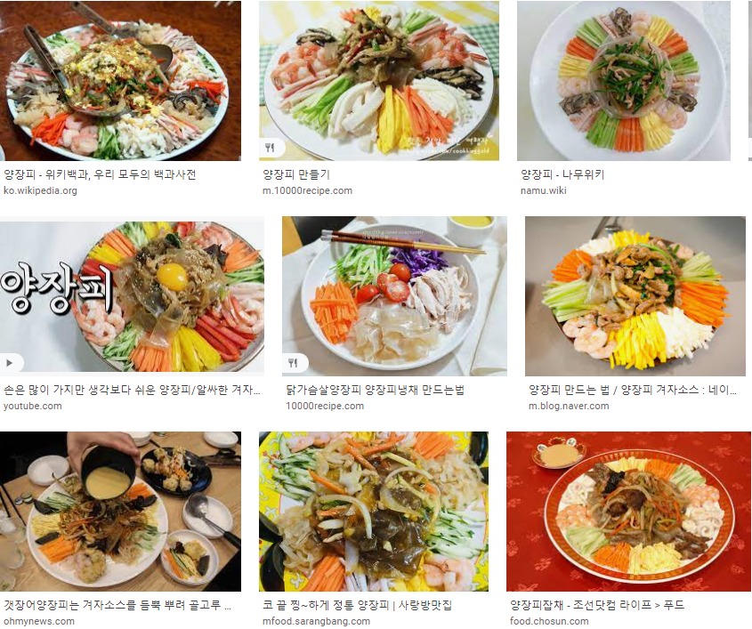 중국 요리 양장피