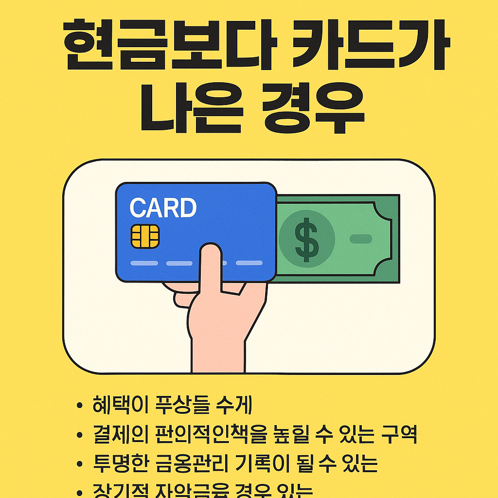 현금보다 카드가 나은 경우