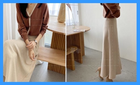 여성 겨울 플레어 스커트