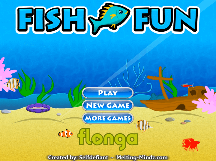 물고기-키우기-플래시게임-메인-화면