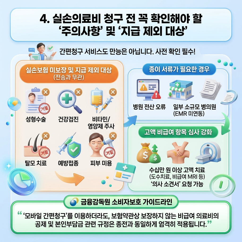 청구 전 반드시 체크해야 할 주의사항 및 제외 항목