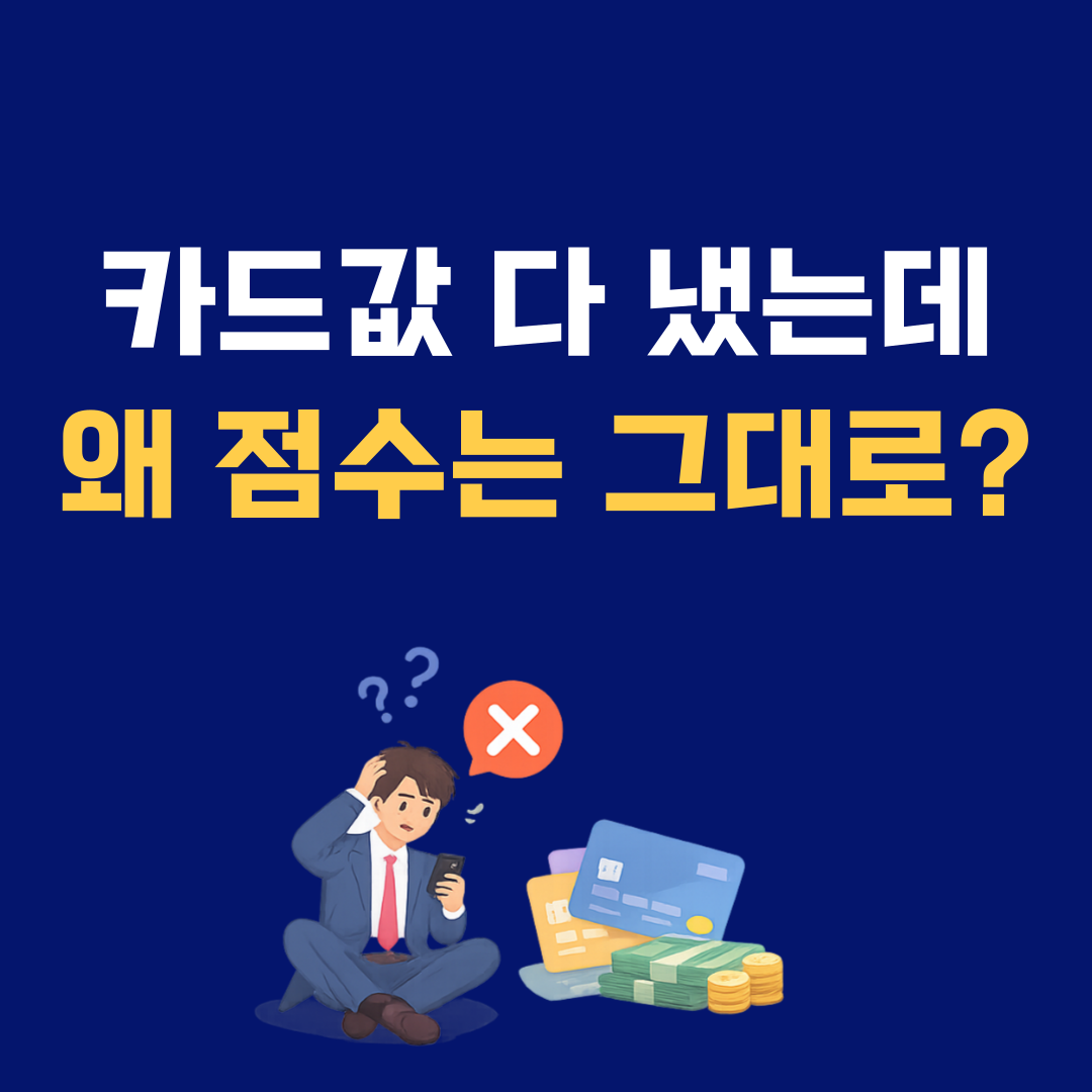 카드값 다 냈는데 신용점수 왜 안 오를까? 실제 반영 시점 정리