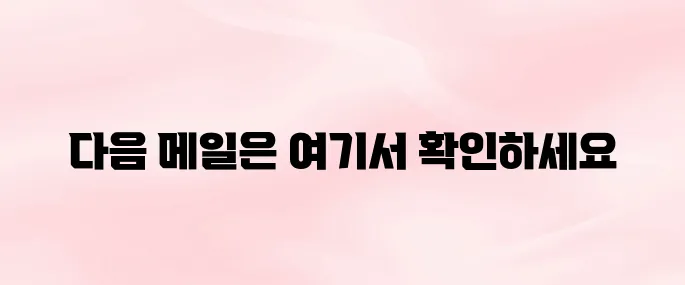 다음 메일 확인 바로가기 (mail.daum.ne/)