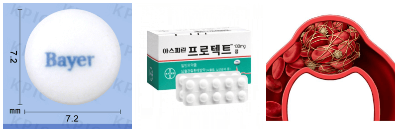 아스피린 프로텍트정, 혈전 사진