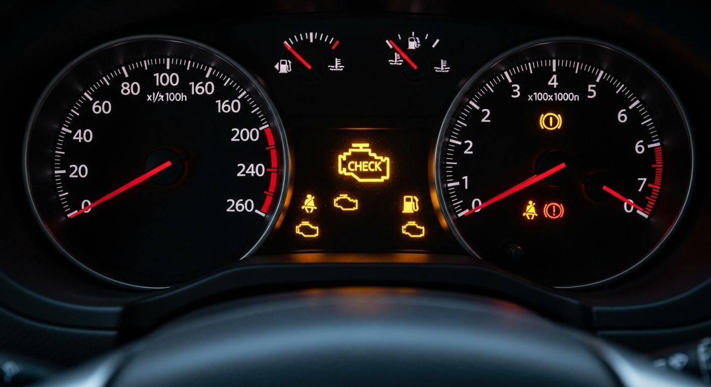 자동차 경고등 표시 노란색