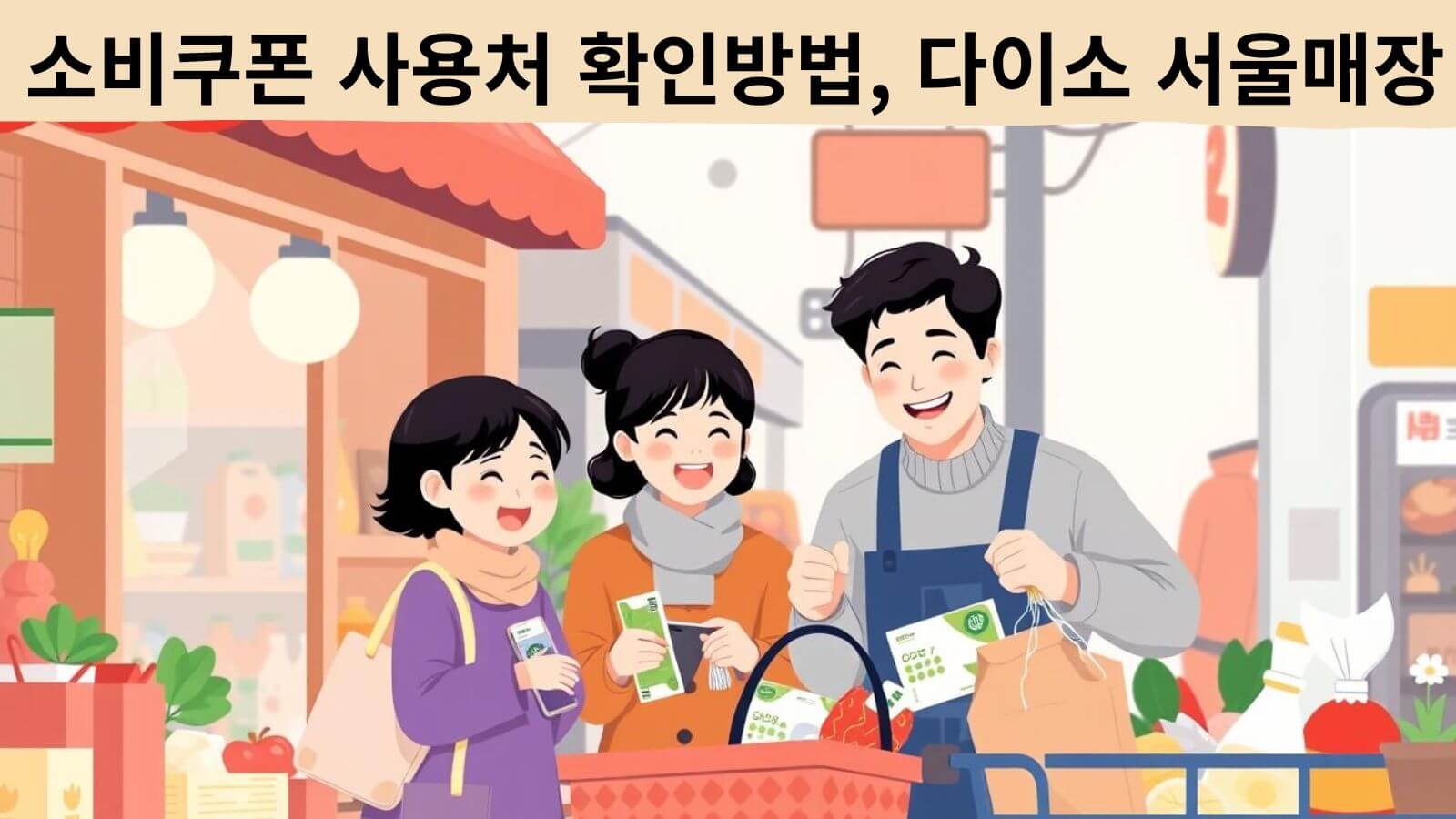 소비쿠폰 사용처 확인 방법, 사용 가능한 다이소 서울 매장
