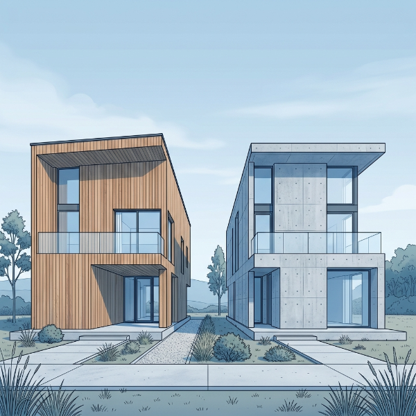 목조주택과 철근콘크리트 주택의 비교