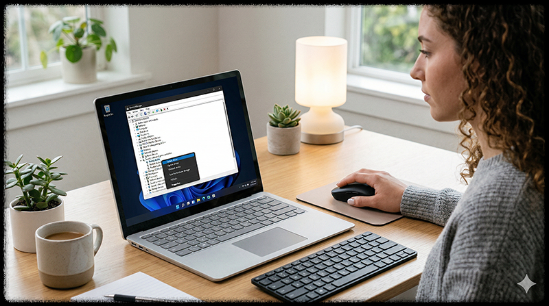 장치 관리자에서 오디오 드라이버를 업데이트하는 모습