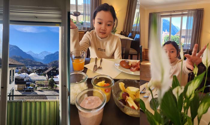 인터라켄의 아침 풍경, Hotel Beausite Interlaken의 담백하고 알찬 조식