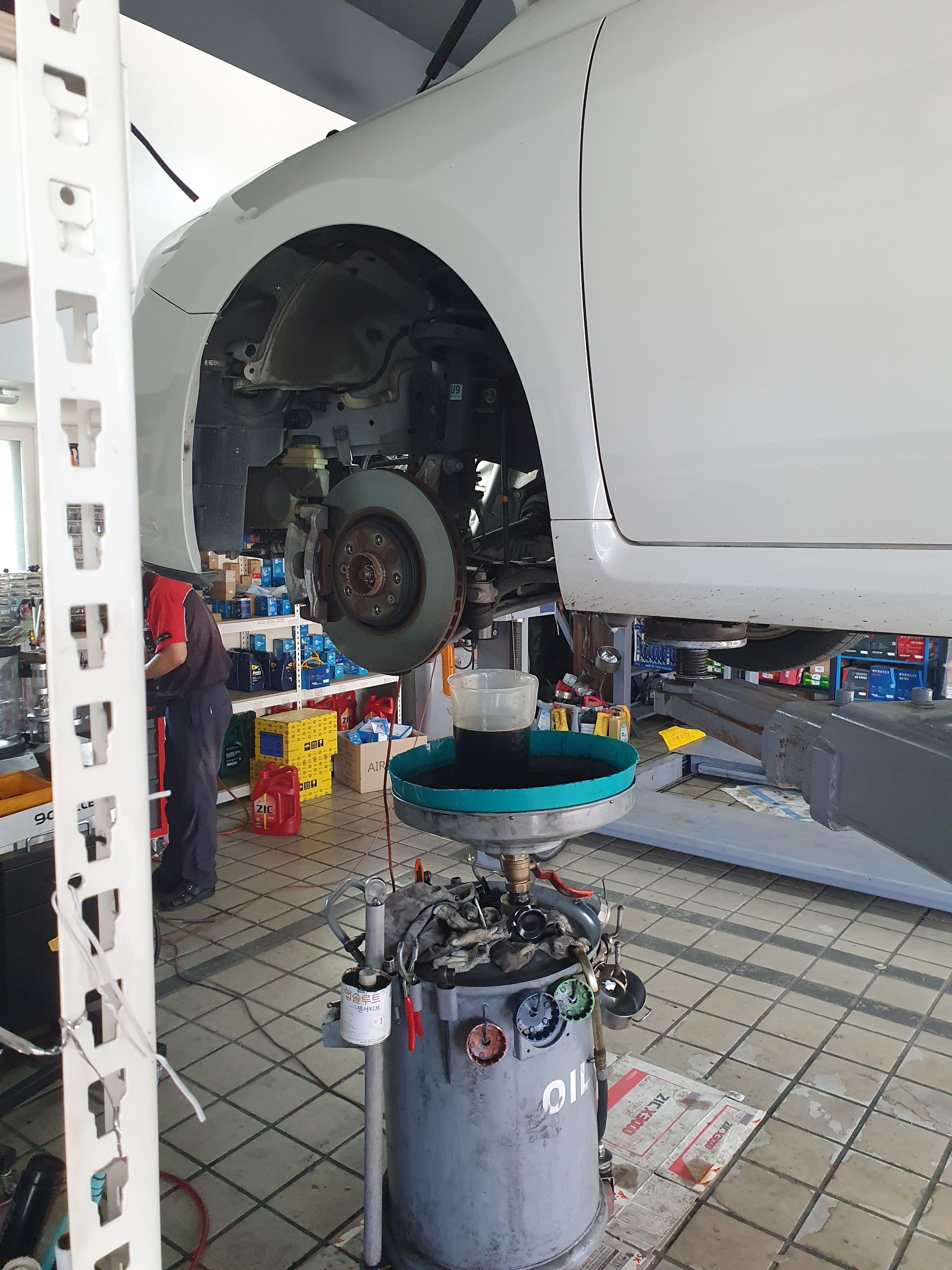 sm7 미션오일 드레인중