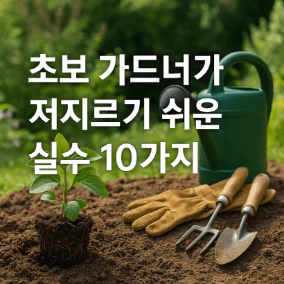 [정원가꾸기_실전편]초보 가드너가 저지르기 쉬운 실수 10가지