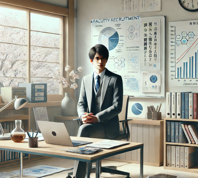 일본 대학 교수 채용 준비하는 사진