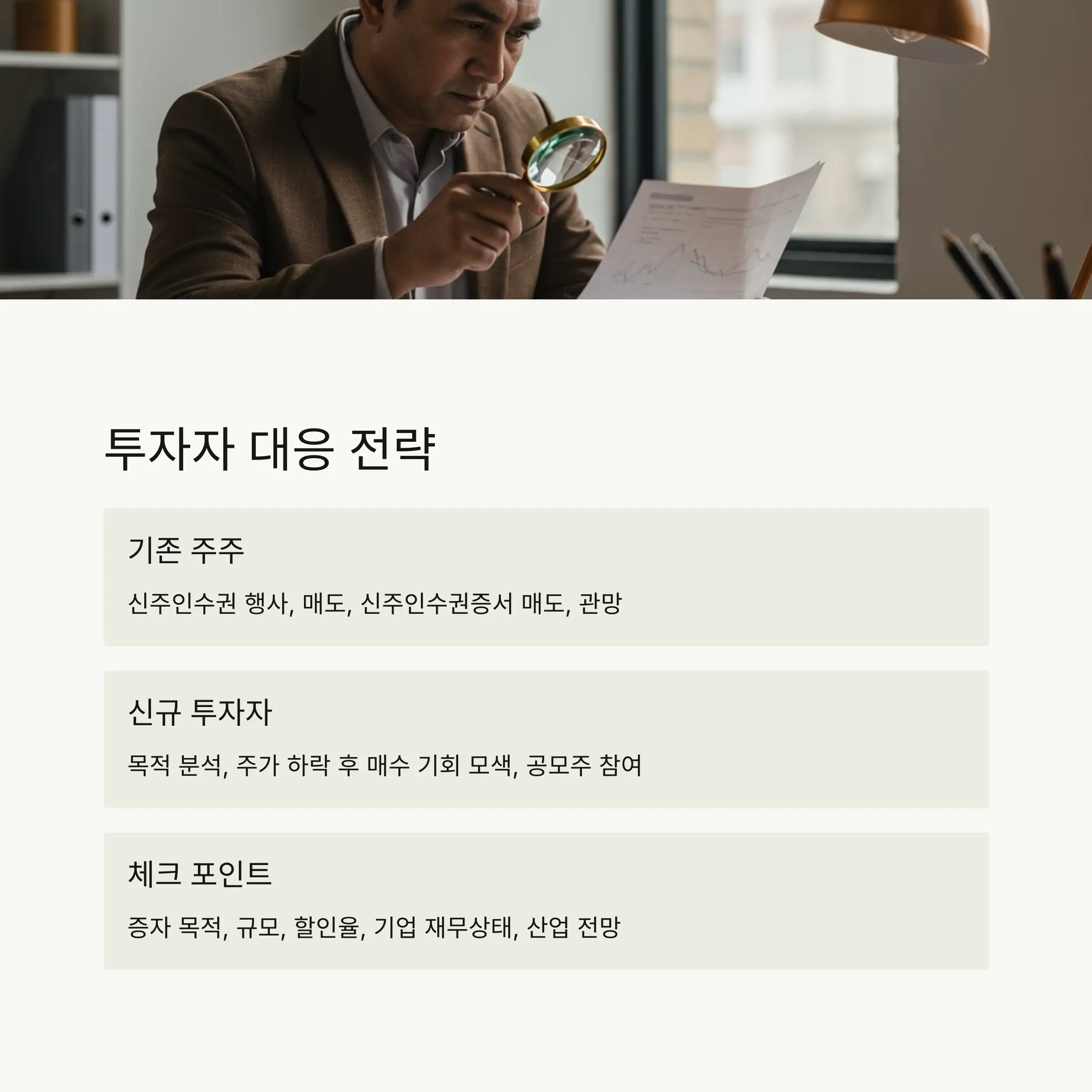 💡 투자자가 알아야 할 유상증자 대응 전략