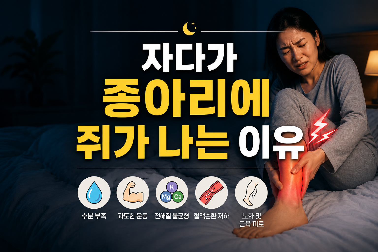 자다가 종아리에 쥐가 나는 경우