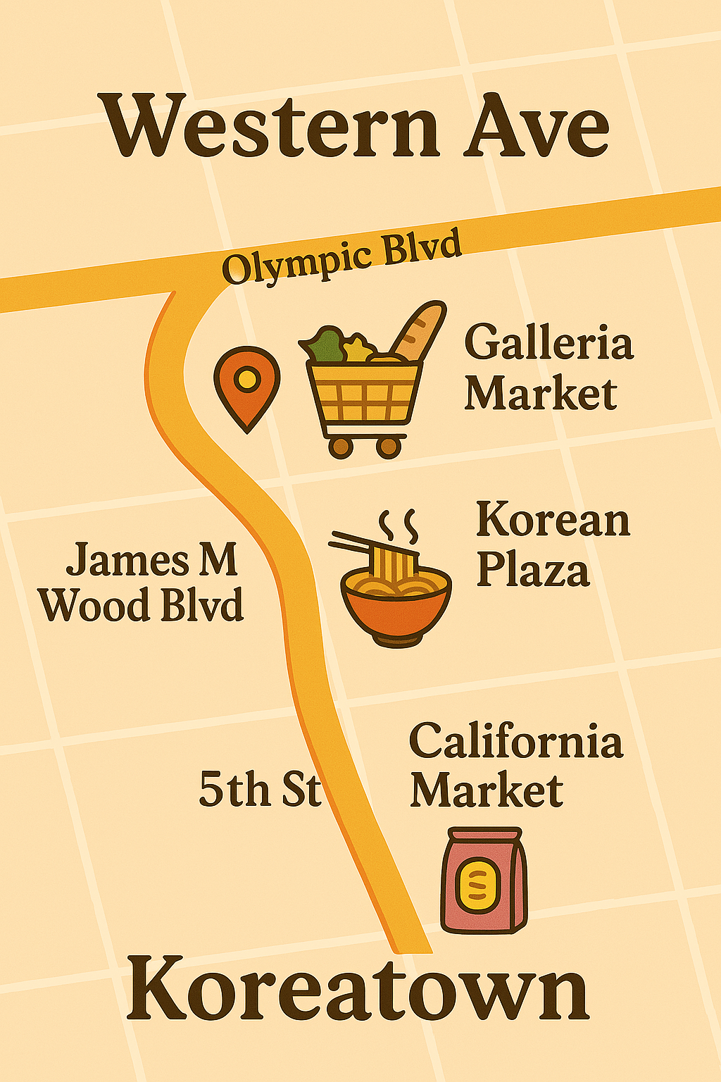 엘에이 한인타운 3대 푸드코트 마켓 이미지 사진