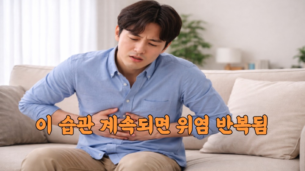 속쓰림 원인 복부 통증 모습