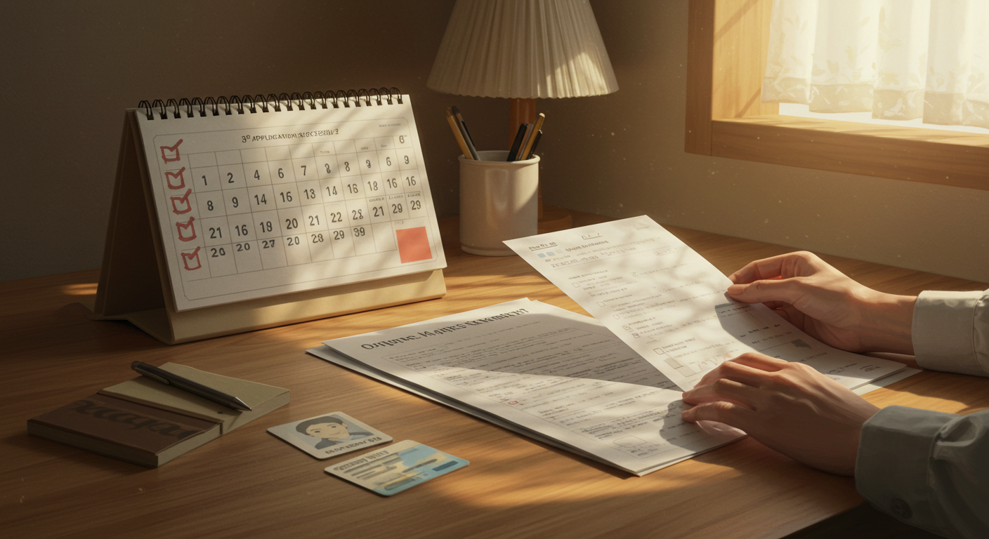 희망저축계좌2 3차 신청 일정과 서류를 준비하는 장면