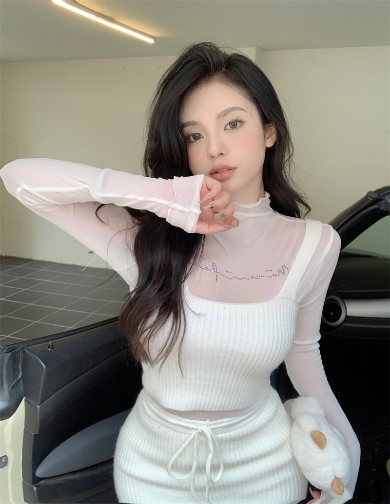 섹시투피스 라이브 의류 초 가을 니트 털실i629