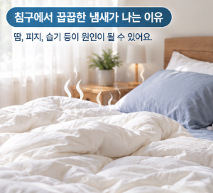 침구에서 꿉꿉한 냄새가 나는 이유, 세탁만으로 해결되지 않는 경우