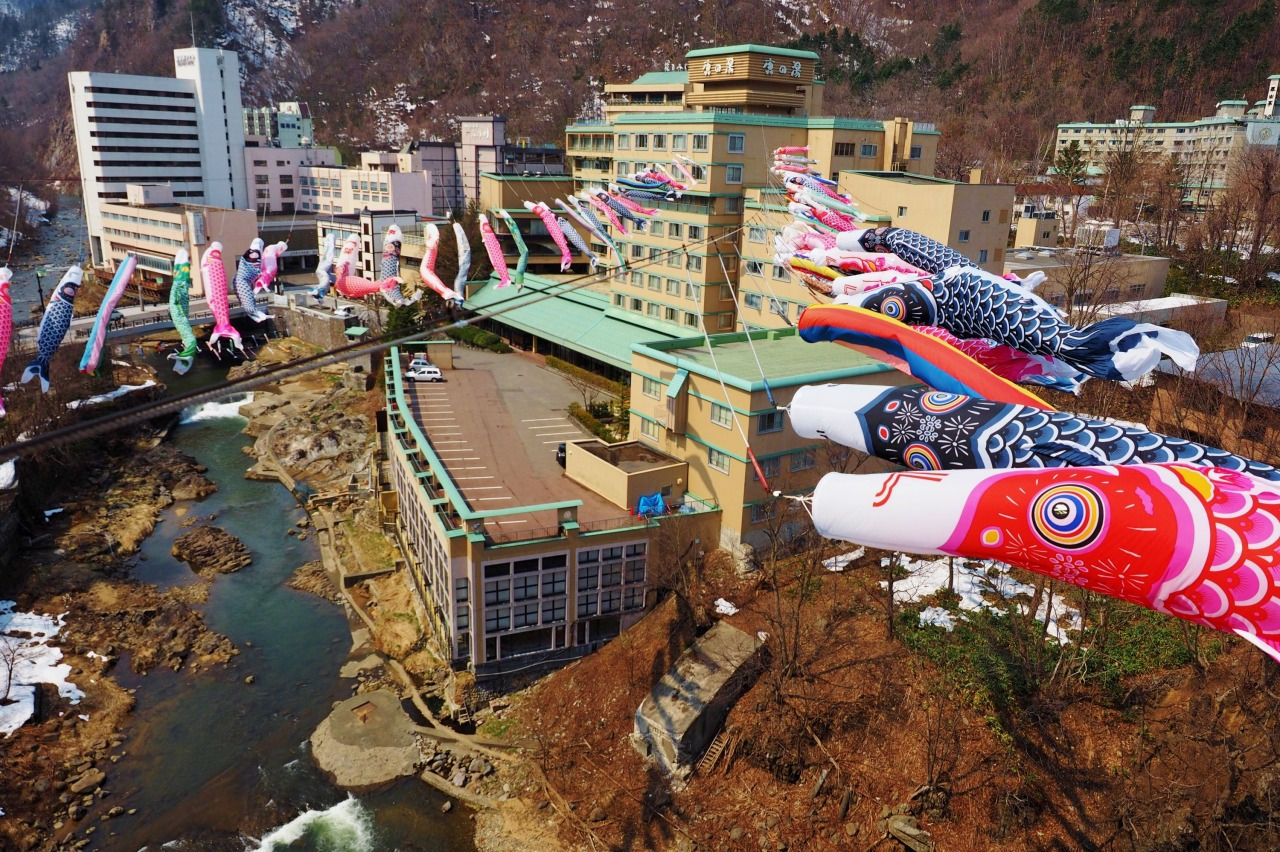 일본 홋카이도 조잔케이 온천 축제