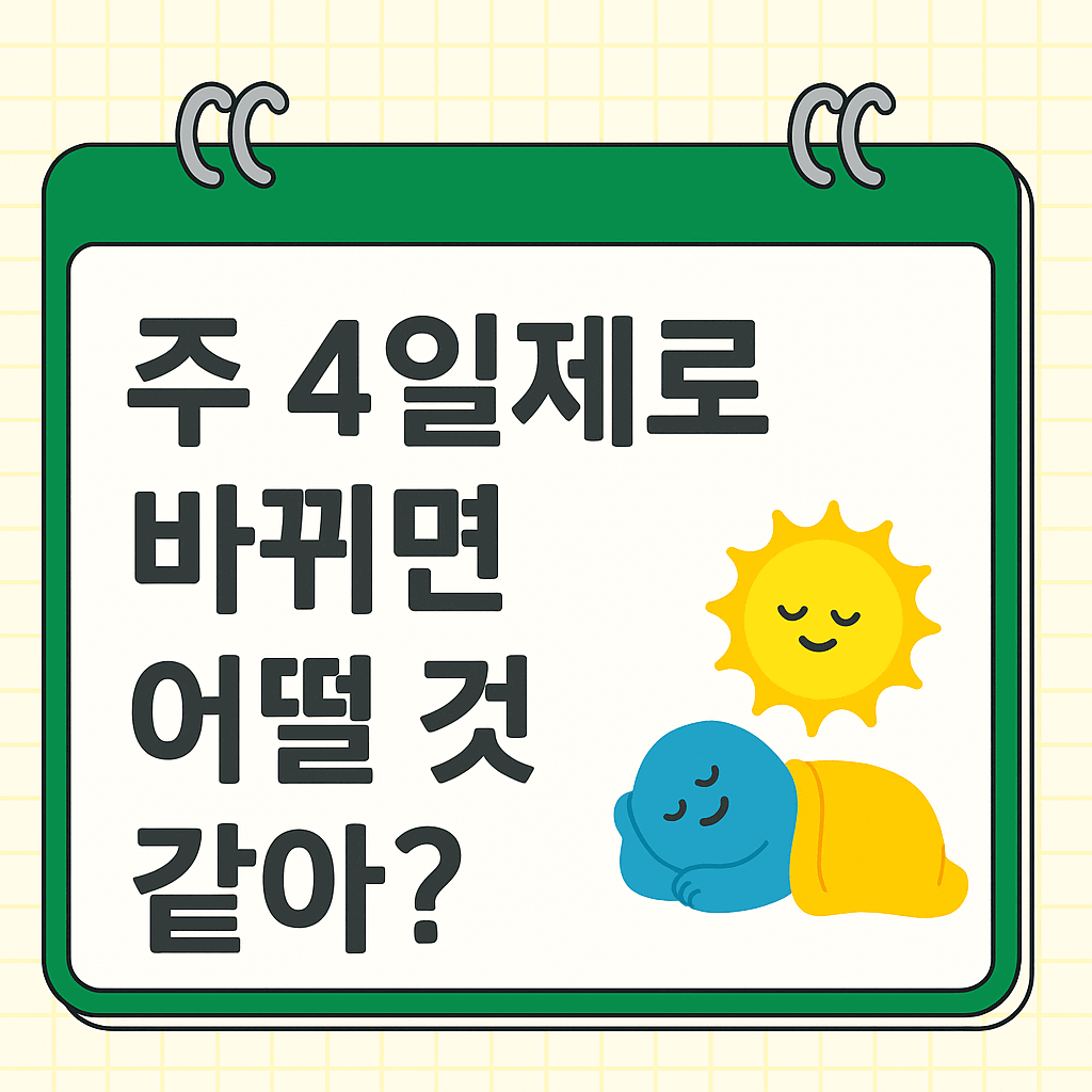 주 4일제로 바뀌면 어떨 것 같아?
