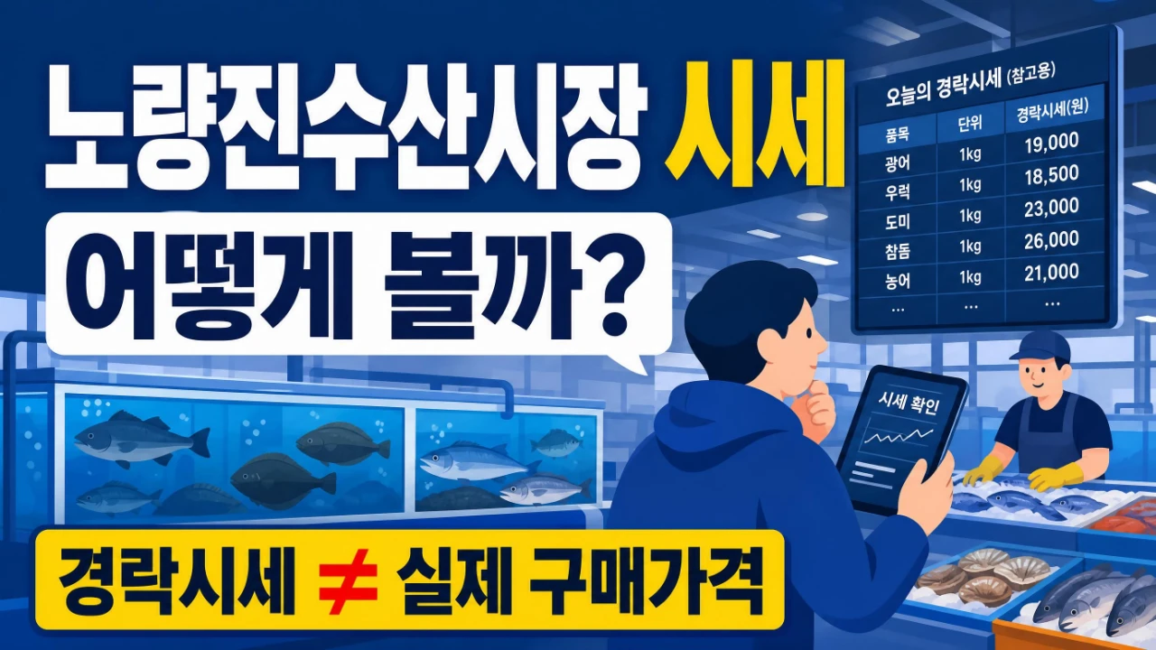 노량진수산시장 시세 경락시세와 실제 구매가격 차이 안내