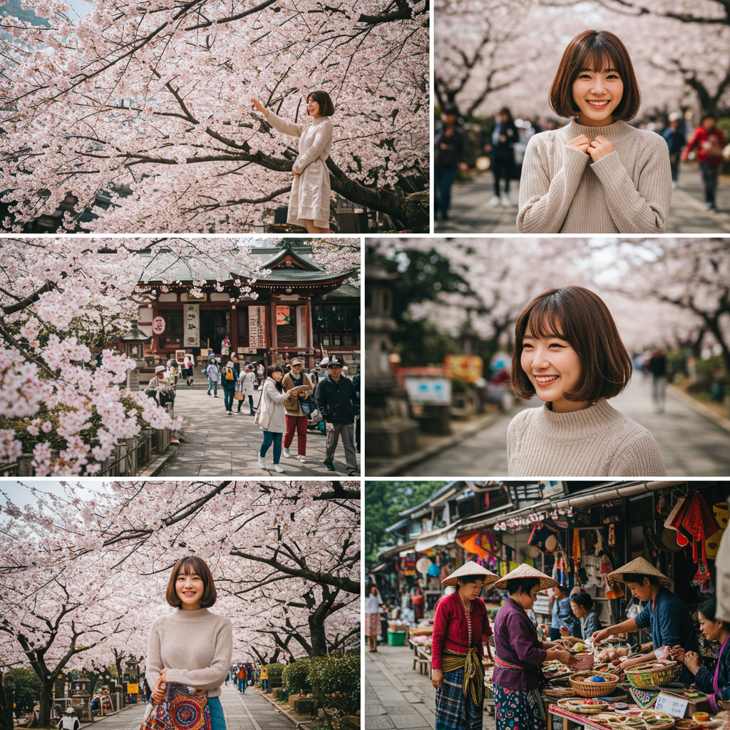 베트남 여행을 하고 있는 여성1