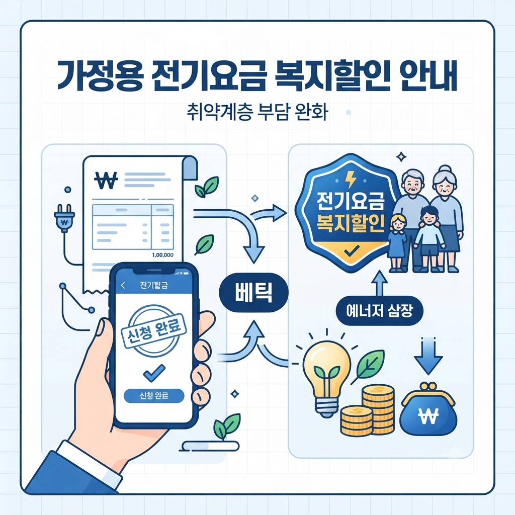 2026년 전기요금 복지할인 대상과 신청방법