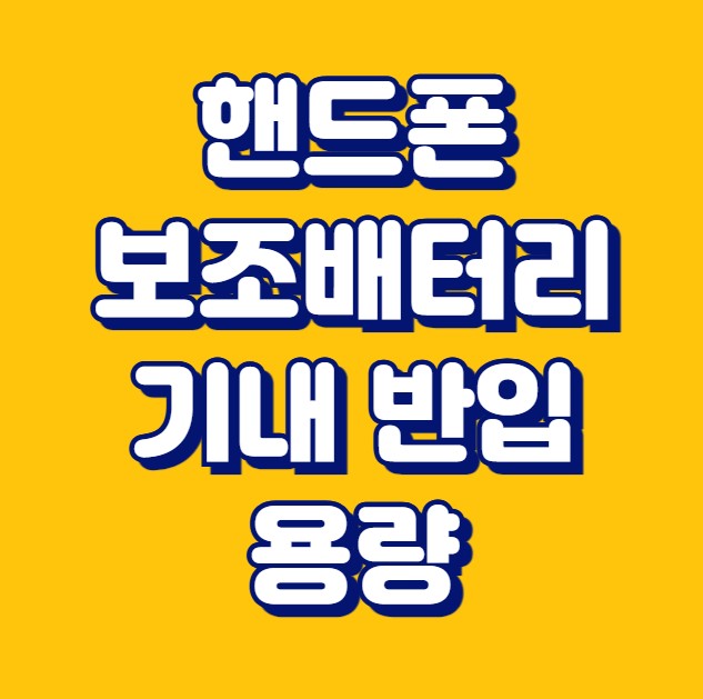 보조배터리 기내 반입 용량