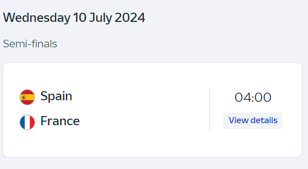 4강 첫 경기인 프랑스 대 스페인