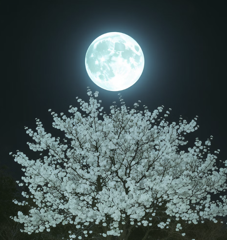 어둠을 밝히는 순백의 꽃