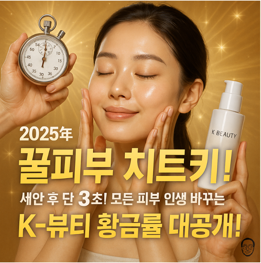 ✨ 2025년 '꿀피부' 치트키! 세안 후 단 3초! 모든 피부 인생 바꾸는 K-뷰티 황금룰 대공개! (+만물안박사)